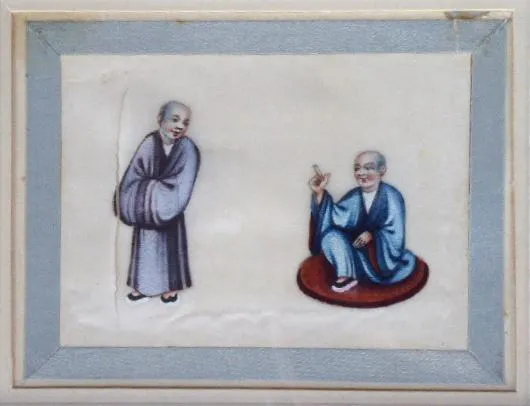 Tři čínské malované výjevy z konce 19. století - 2