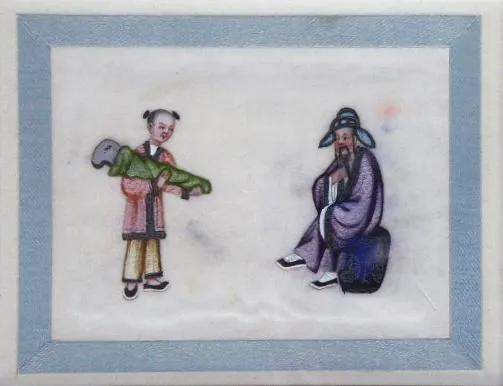 Tři čínské malované výjevy z konce 19. století - 3