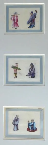 Tři čínské malované výjevy z konce 19. století - 5