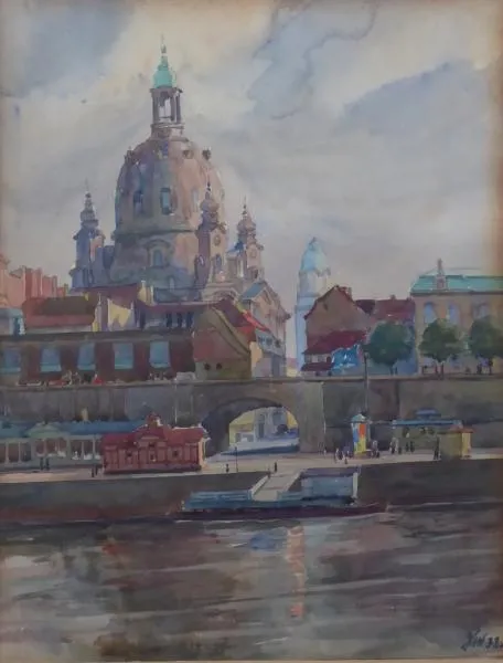 Pohled na Drážďany s Frauenkirche - 6