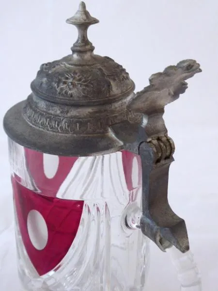 Korbel broušené sklo, rubínové štíty - 3