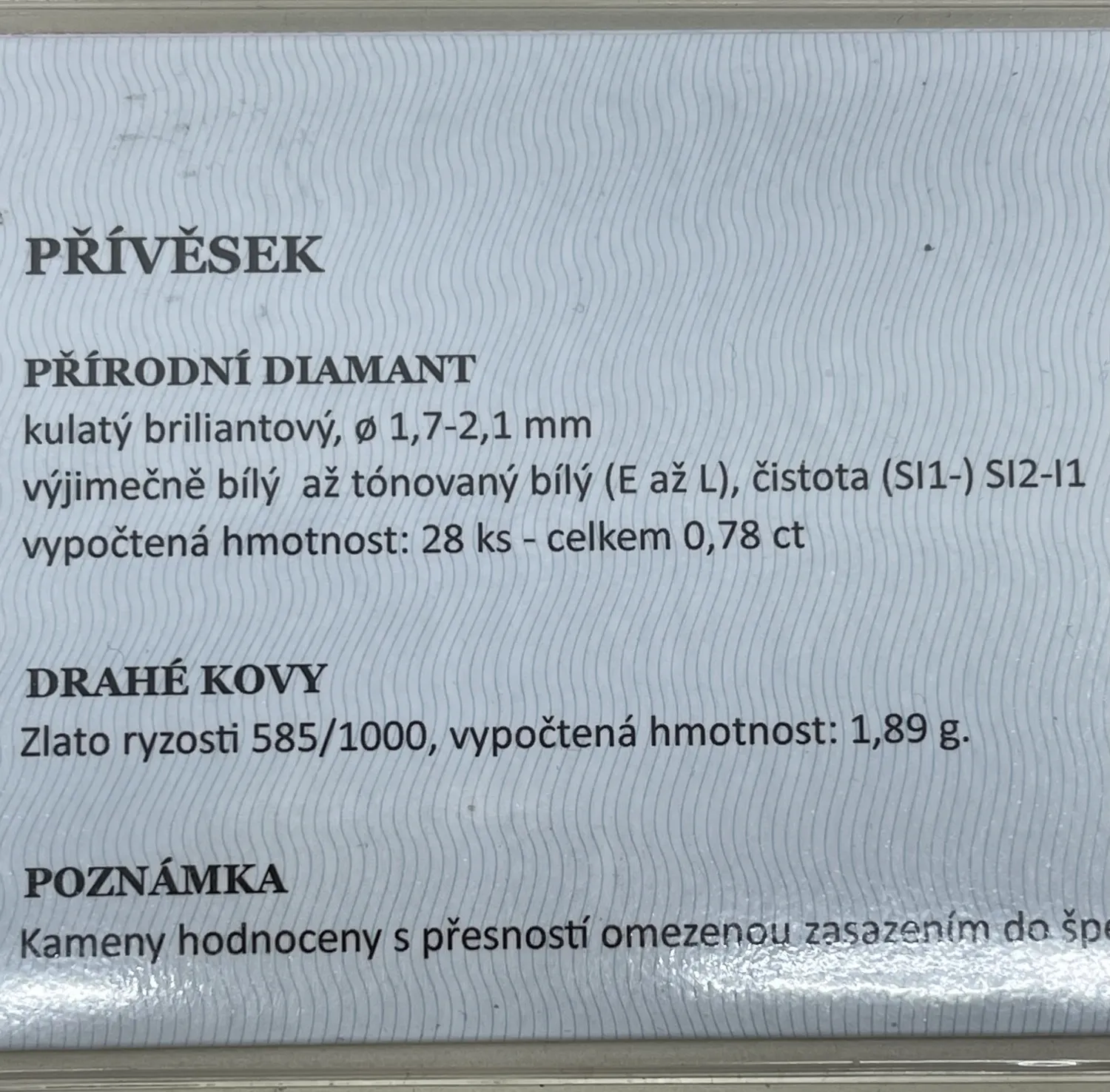 Briliantový přívěs – dvě srdce - 4