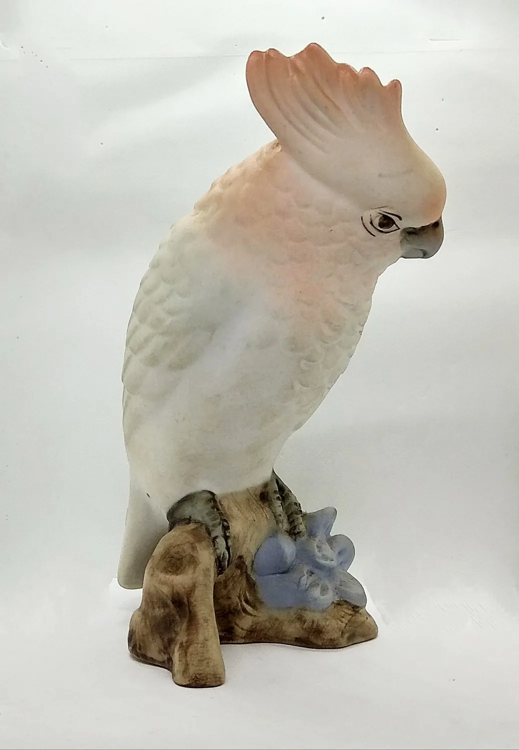 Soška papoušek Kakadu, Royal Dux, biskvit - 2