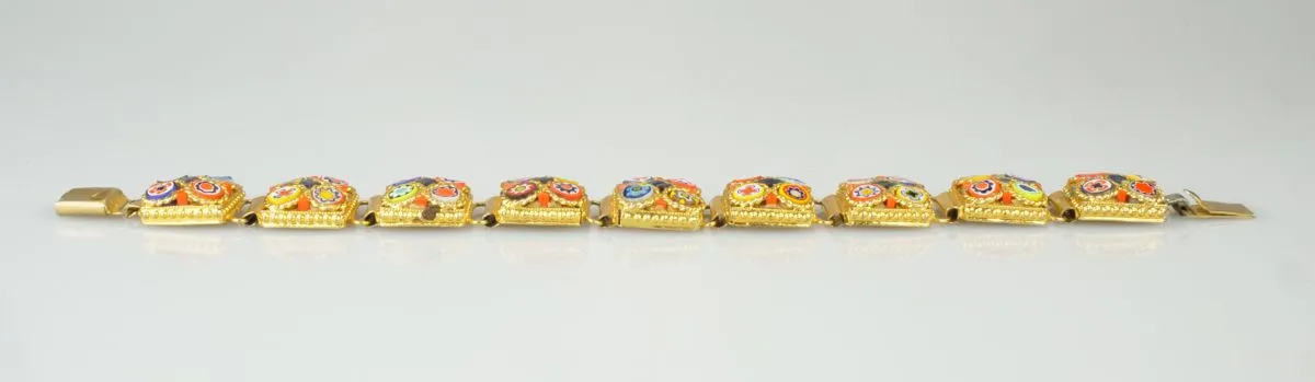 Článkový náramek ”millefiori” - 3
