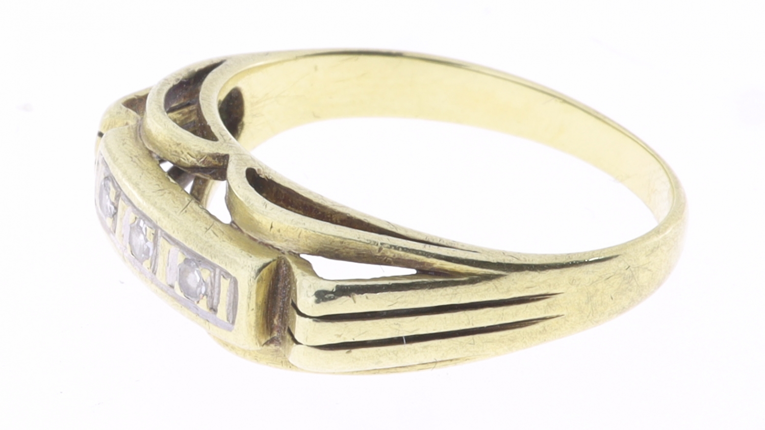 Diamantový zlatý prsten - 2