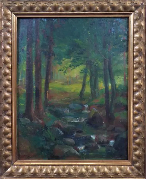 Karel Rampl - Lesní zákoutí s bystřinou