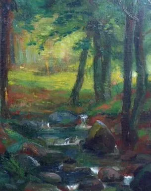 Karel Rampl – Lesní zákoutí s bystřinou - 3
