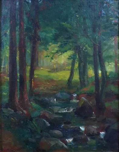 Karel Rampl – Lesní zákoutí s bystřinou - 4