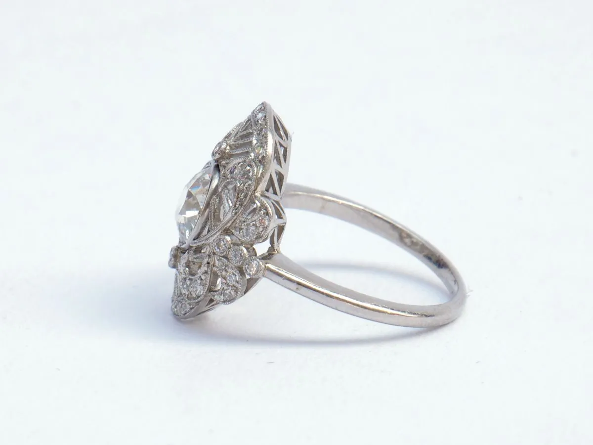 Platinový prsten s diamantem - 5