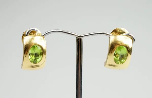 Zlaté náušnice s peridoty - 2