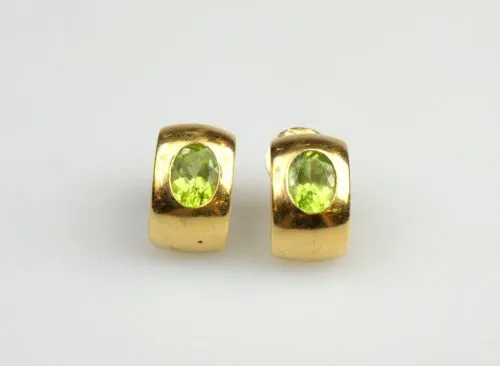 Zlaté náušnice s peridoty - 4