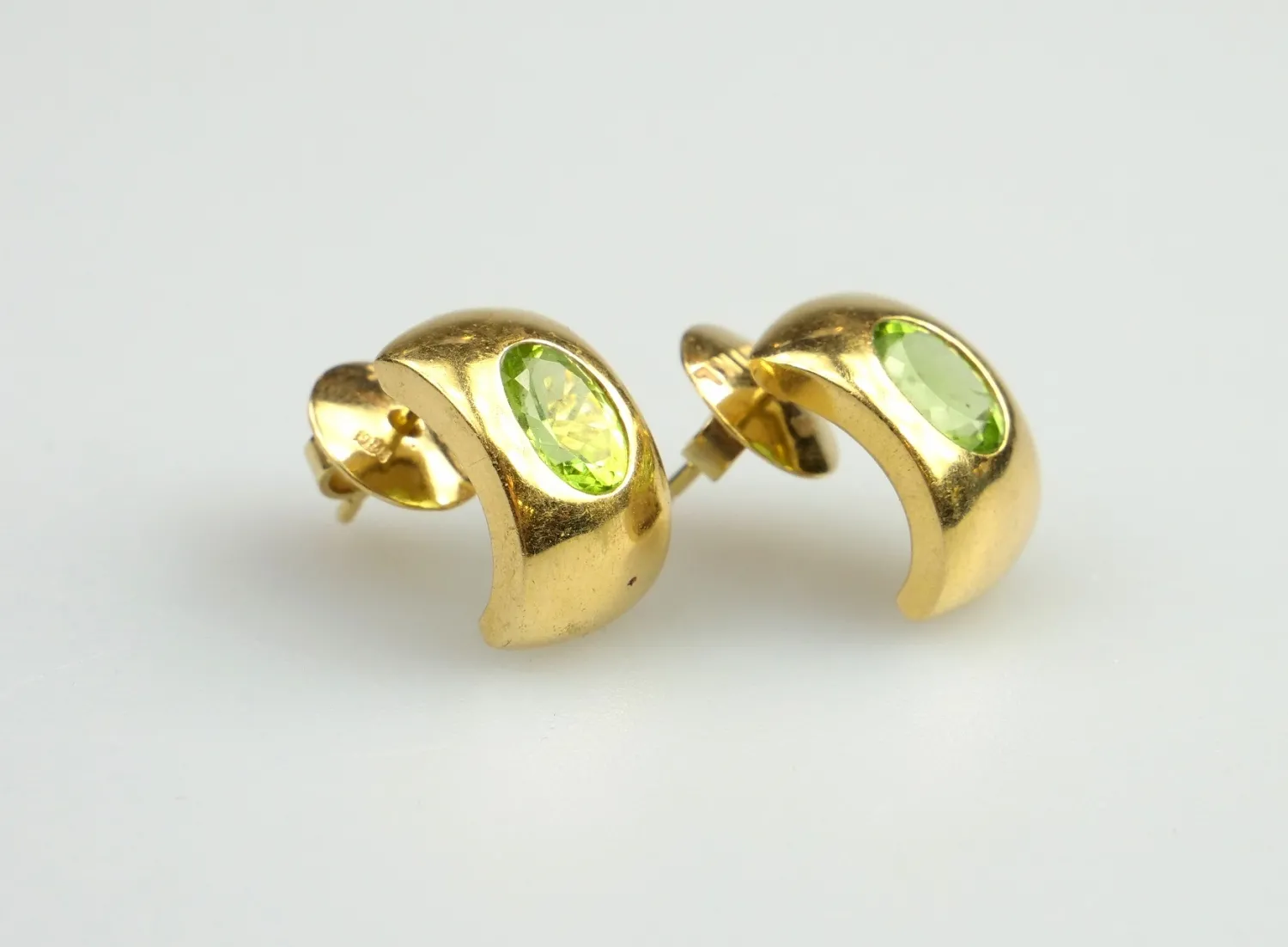Zlaté náušnice s peridoty - 5