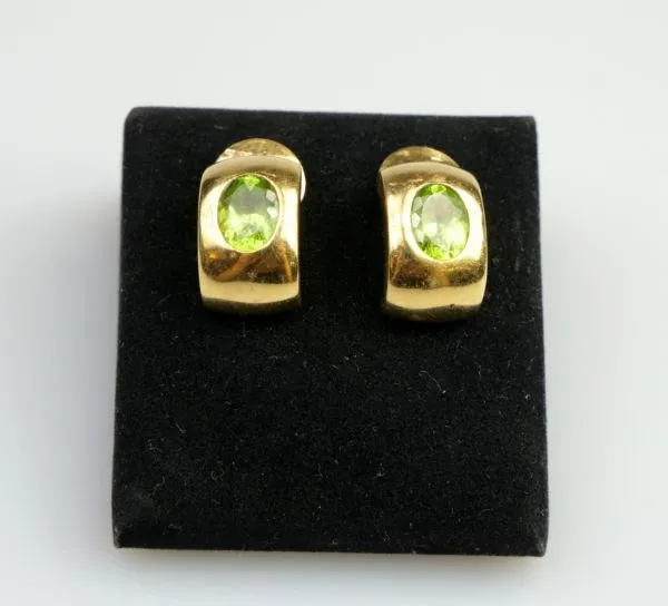 Zlaté náušnice s peridoty - 7