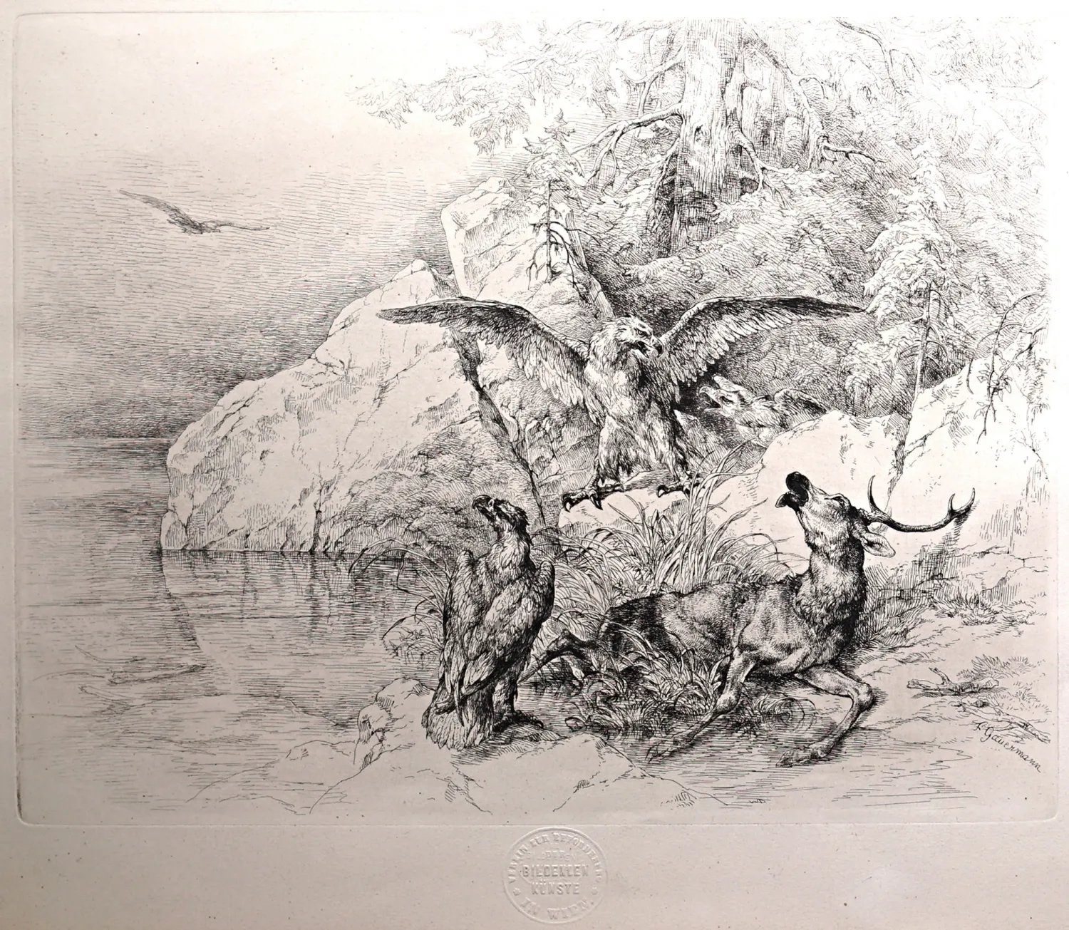 Friedrich Gauermann – Jelen a supi - 2