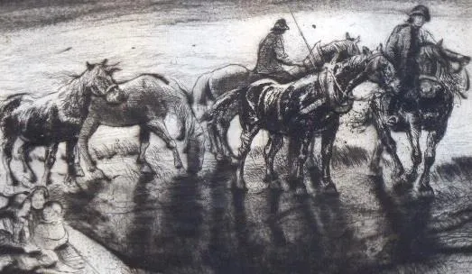 Alex Adolf Jelínek – Plavení koní - 3
