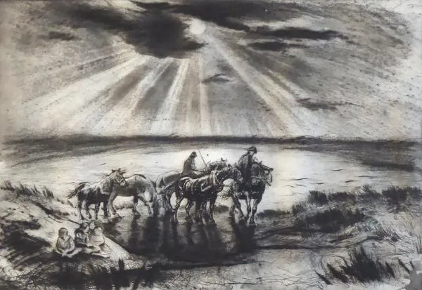 Alex Adolf Jelínek – Plavení koní - 5