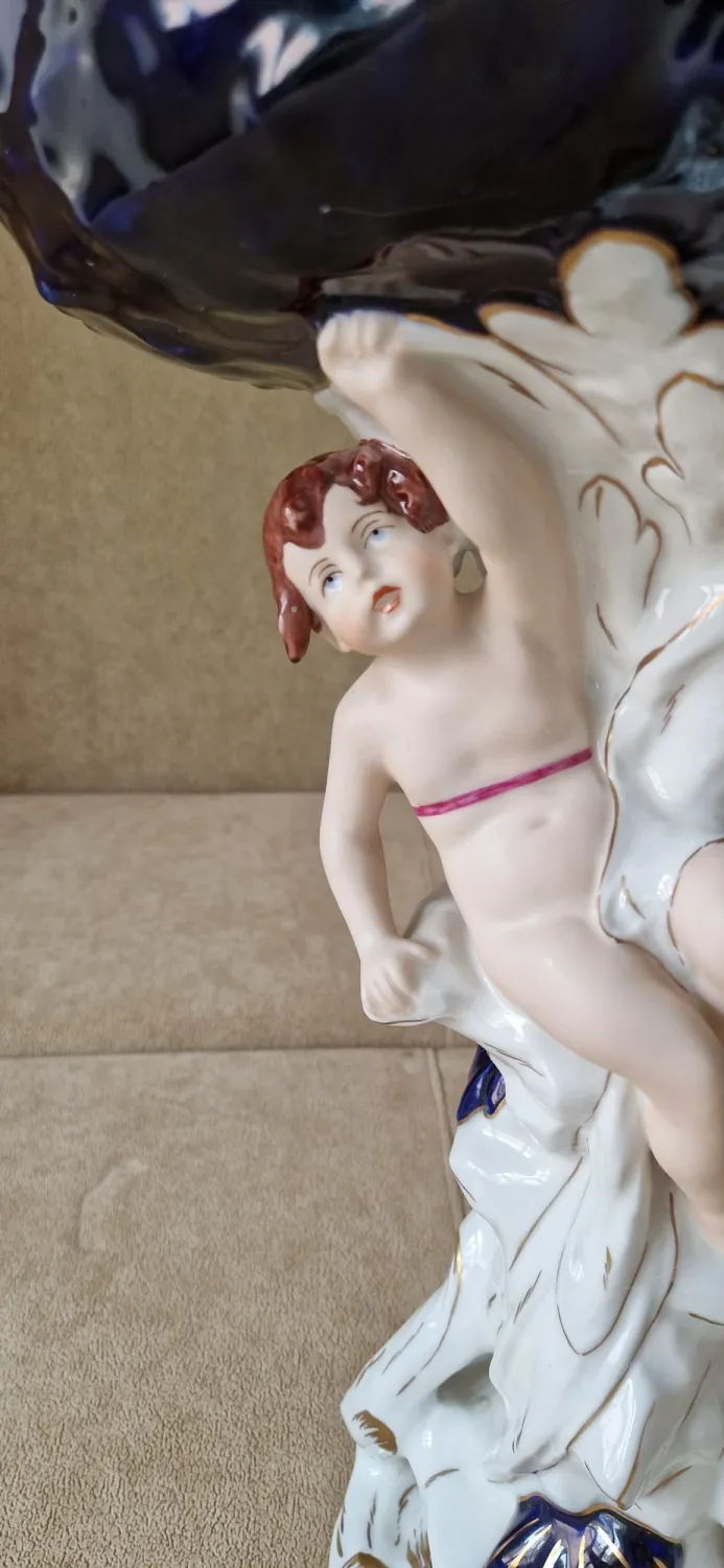 Figurální porcelán – Mísa na podstavci - 4