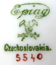 Secesní moka šálek, zlacený věneček – Epiag - 2