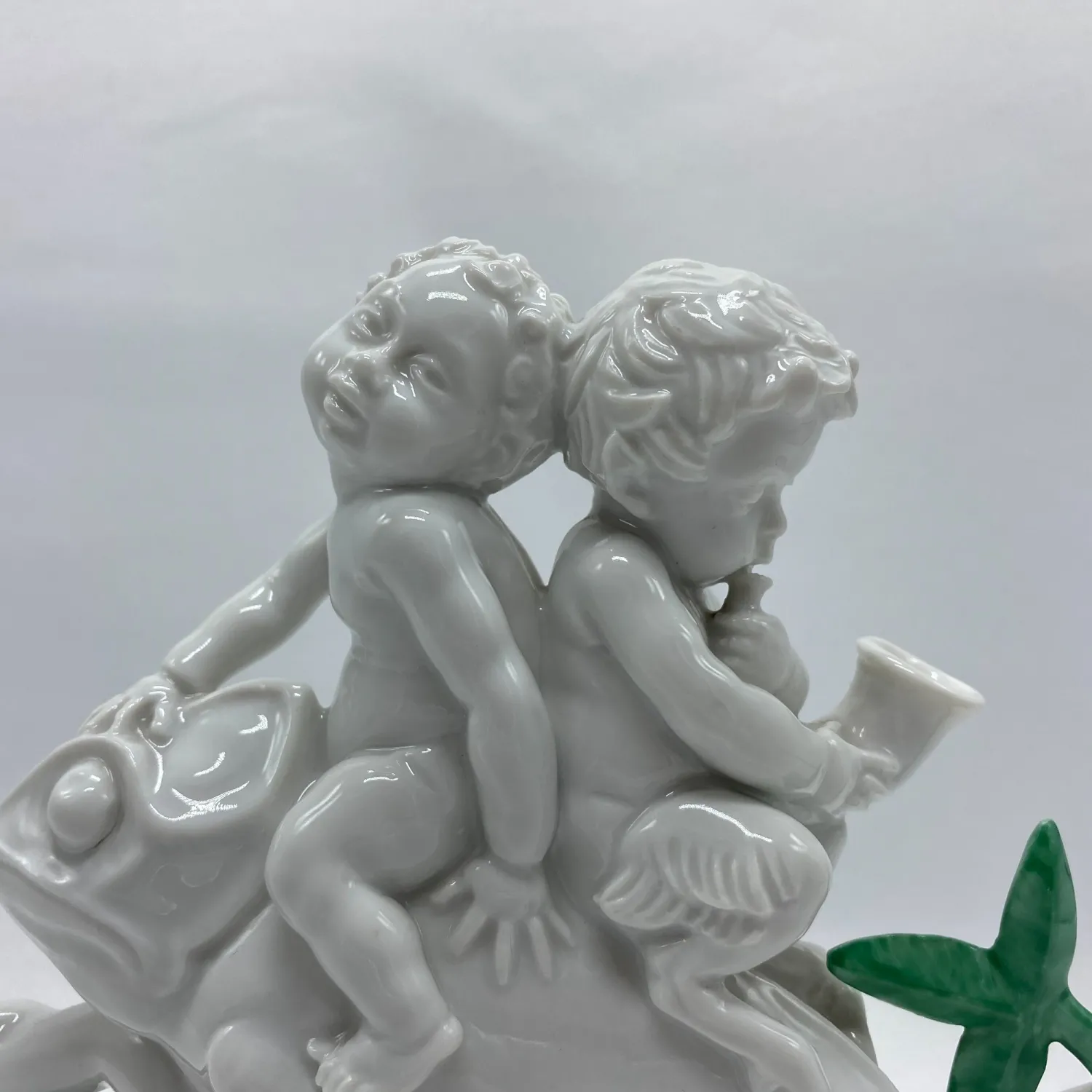 Art deco porcelánová socha dětí a chameleona – W. von Heider/Hutschenreuther - 6
