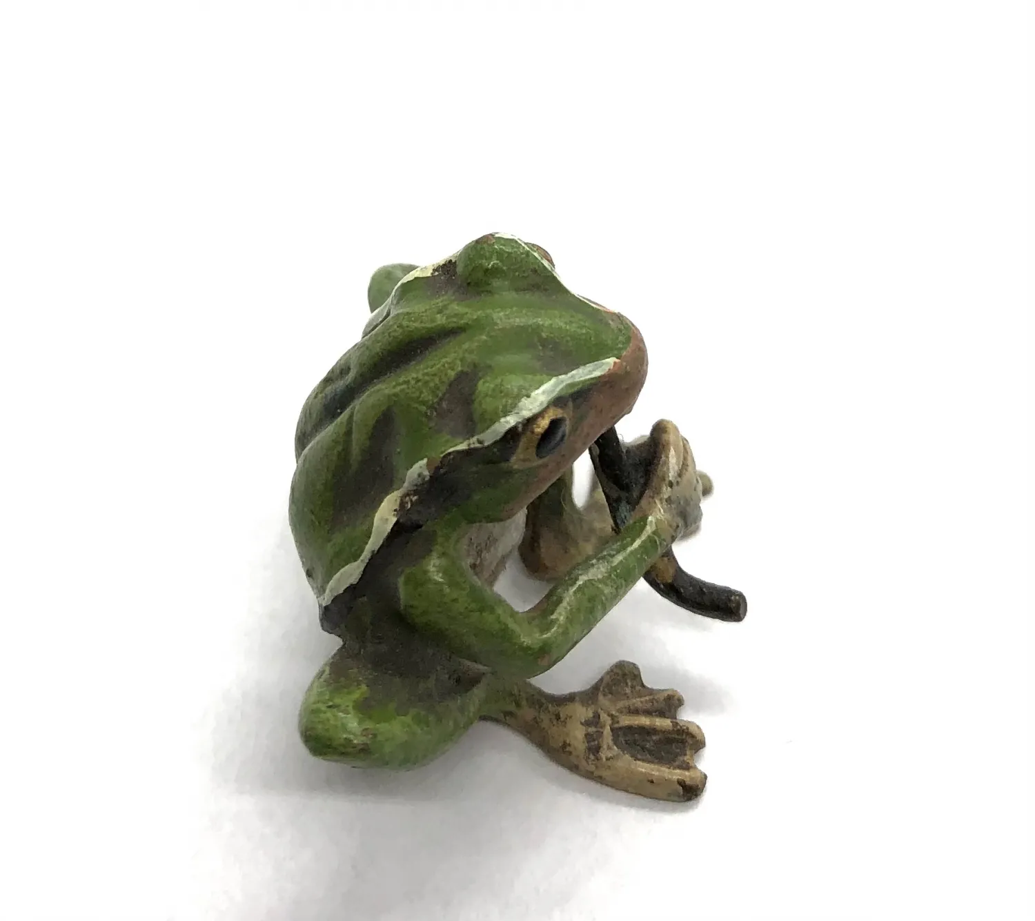 Figurka kouřící žáby – vídeňský bronz - 3