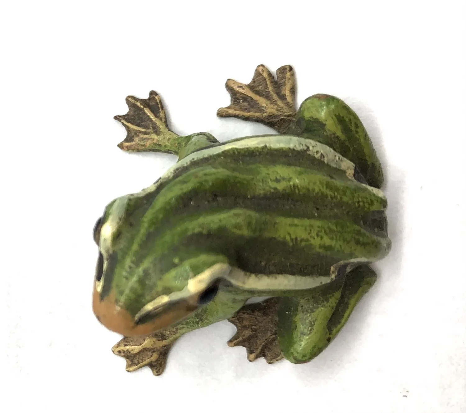 Figurka sedící žáby – vídeňský bronz - 6