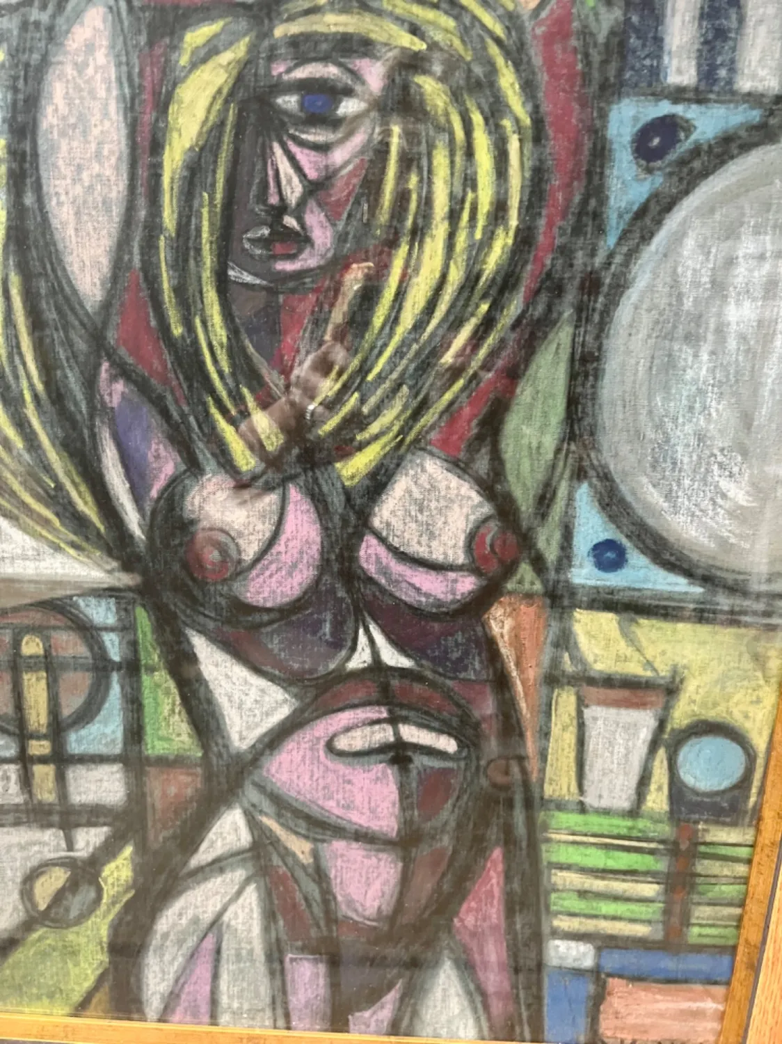 Abstraktní akt – pastel - 4