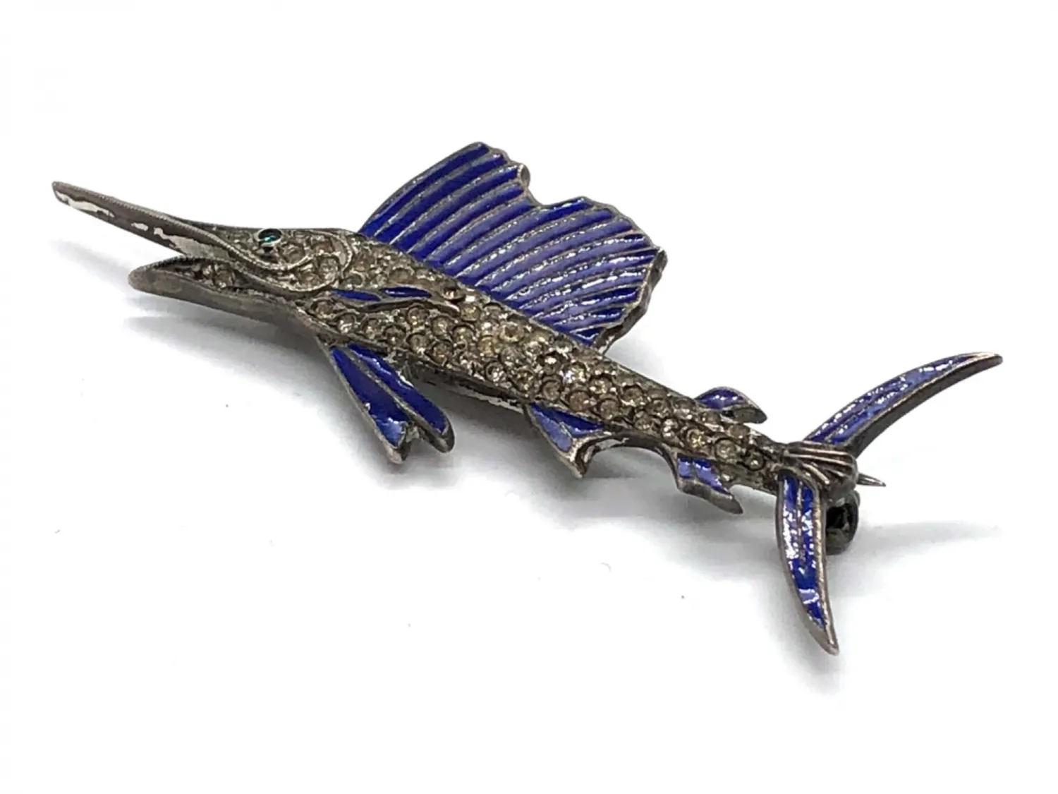 Stříbrná art deco brož - 3