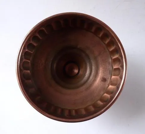 Přenosný měděný stolní malý svícen - 2