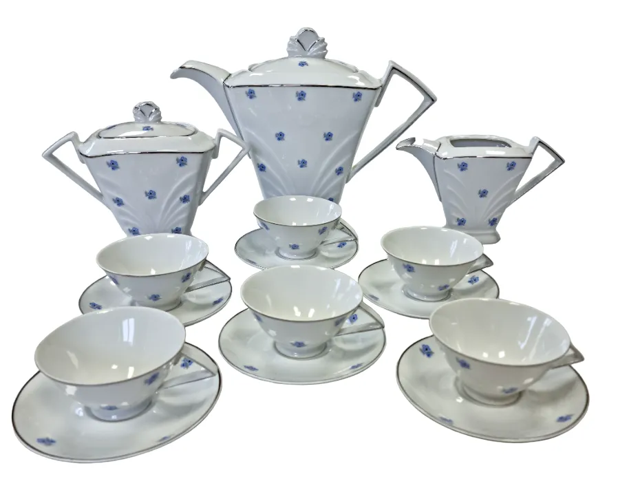 Porcelánový kávový servis Art Deco československý - 2