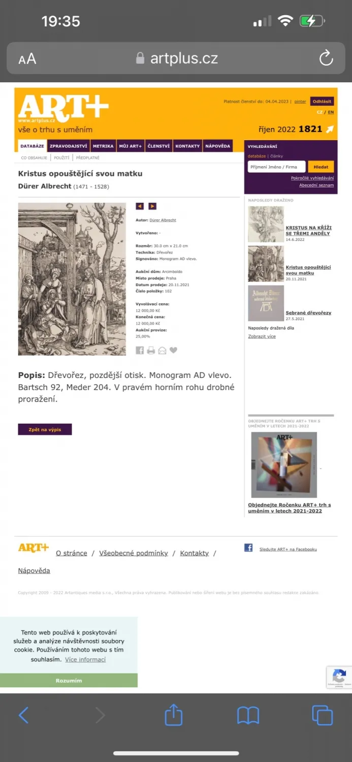 Albrecht Dürer – stará rytina - 4