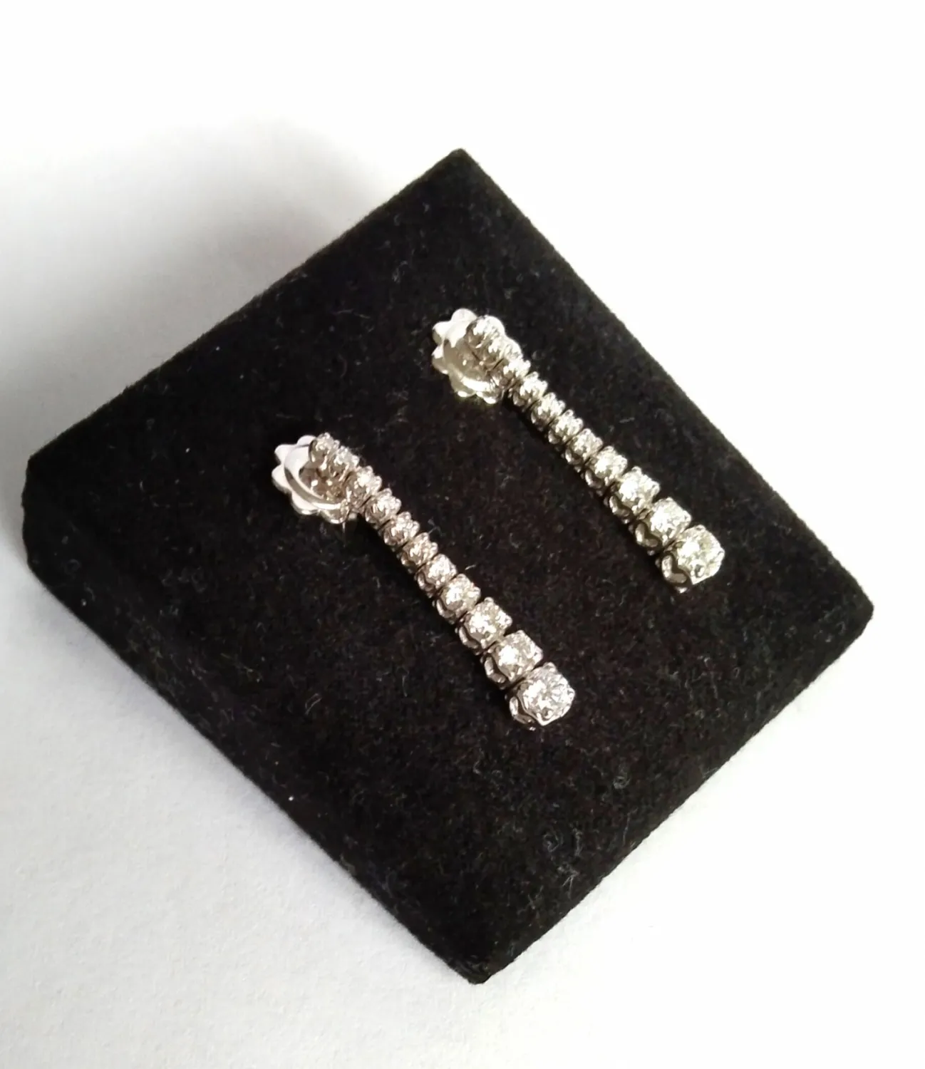 Zlaté náušnice s diamanty, 0,72 ct - 2
