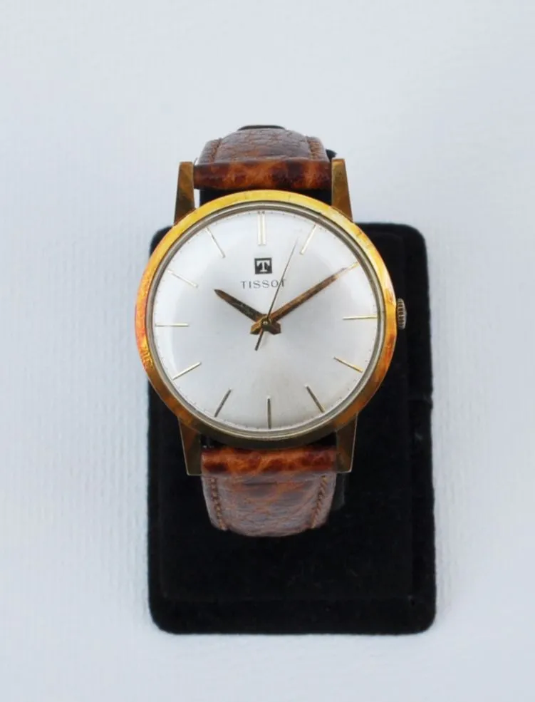 Zlaté pánské hodinky Tissot