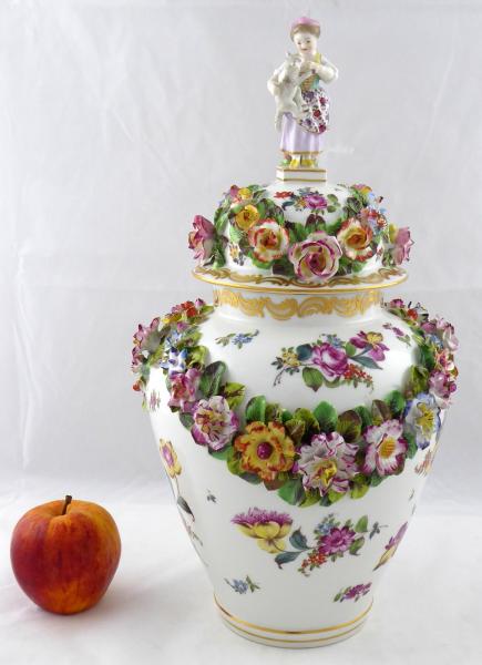 Luxusní váza, míšeňský styl – Worcester, Anglie
