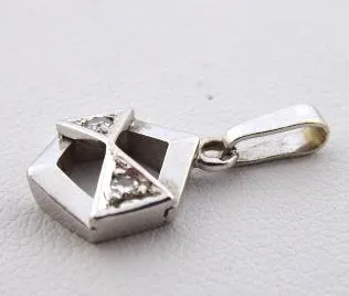 Přívěsek z bílého zlata s diamanty - 5