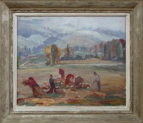 Maryša Neubertová – Vázání obilí do snopů - 1