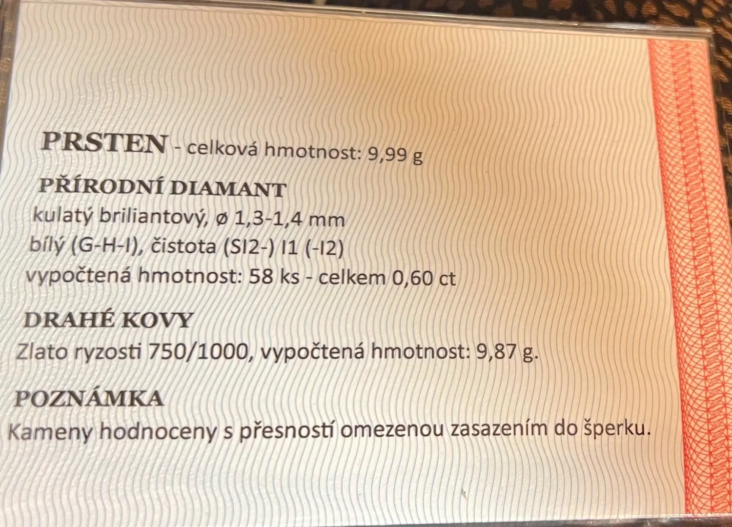 Art deco zlatý prsten s brilianty + certifikát - 6