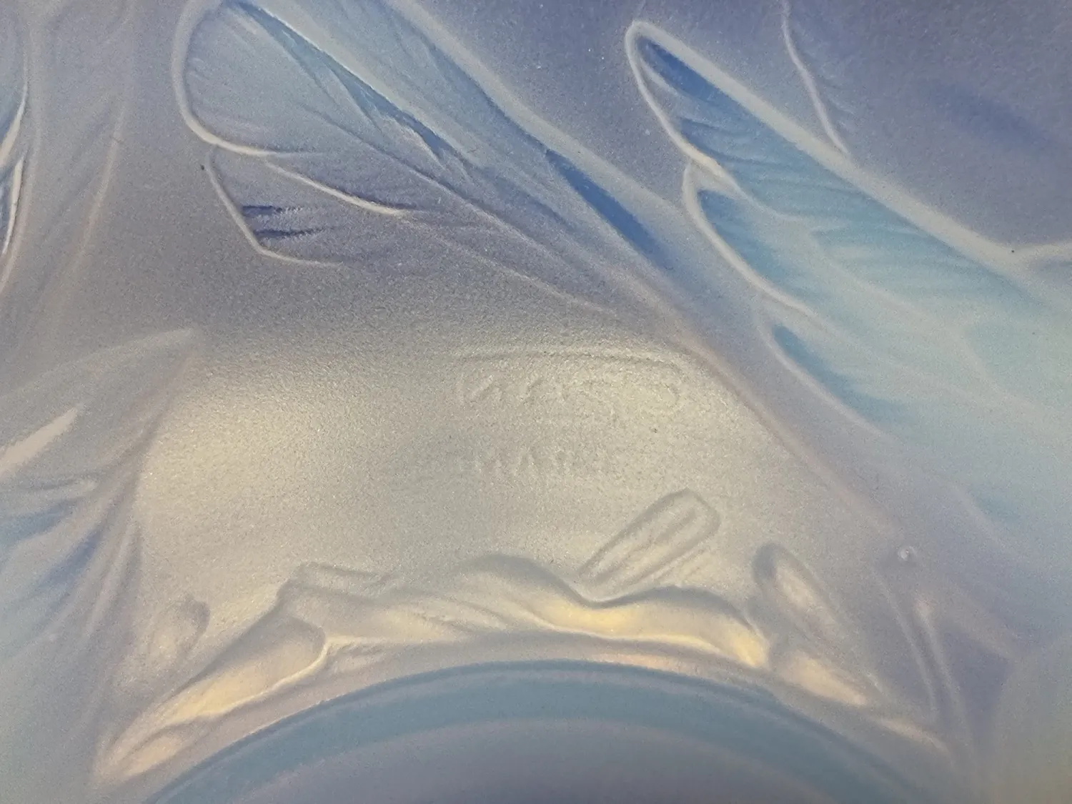ART DECO OPÁLOVÁ MÍSA NA CHROMOVÉM PODSTAVCI, ZN. EZAN - 4
