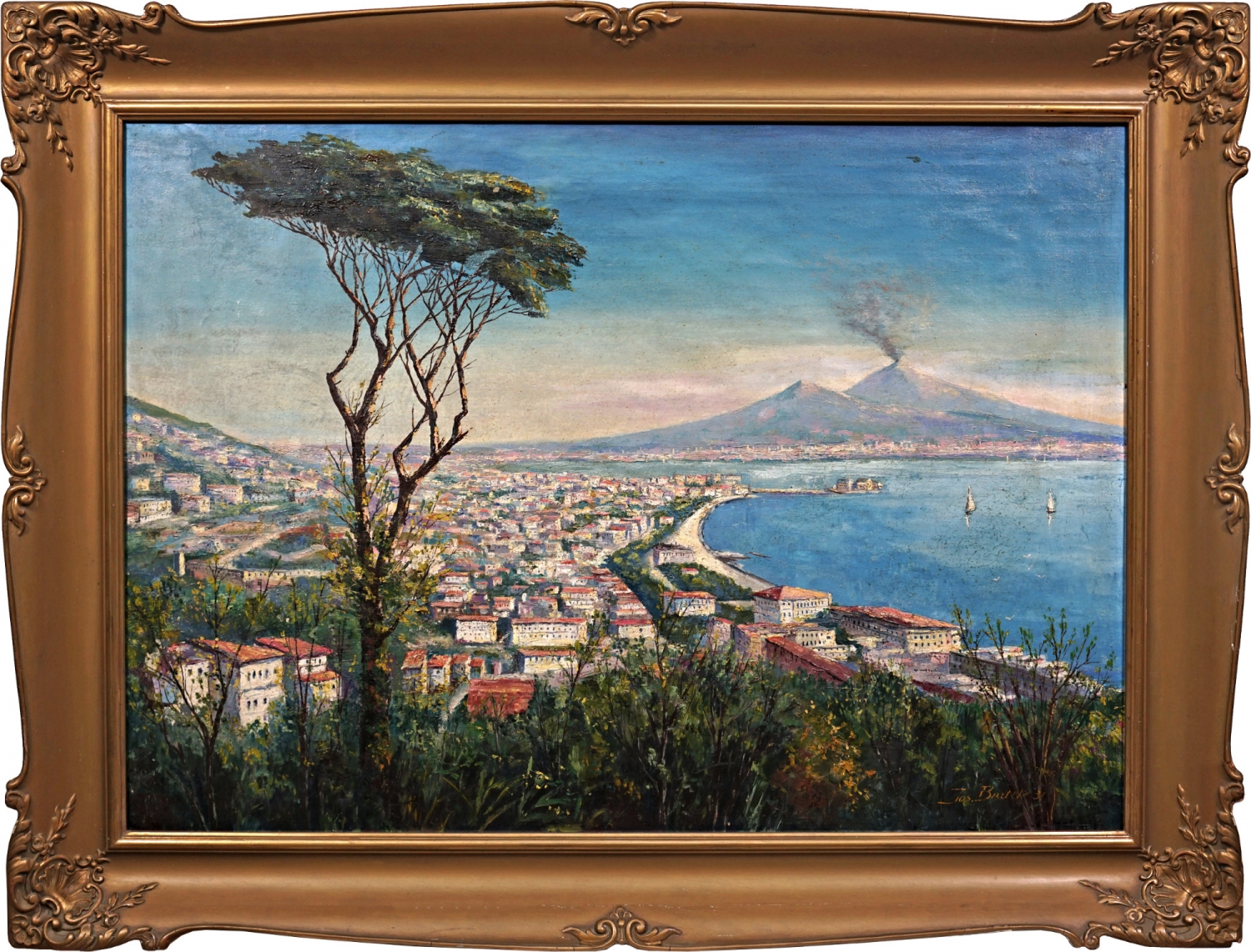 Josef Bartek – Neapolský záliv – Amalfské pobřeží – velký formát
