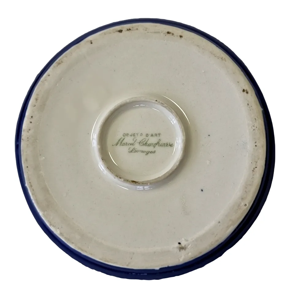 DÓZA PORCELÁNOVÁ MODRÁ ANTICKÝ MOTIV - 5