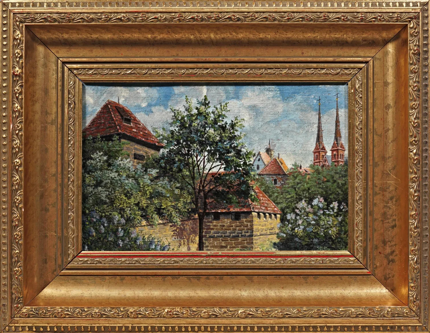 Pohled na střechu hradu