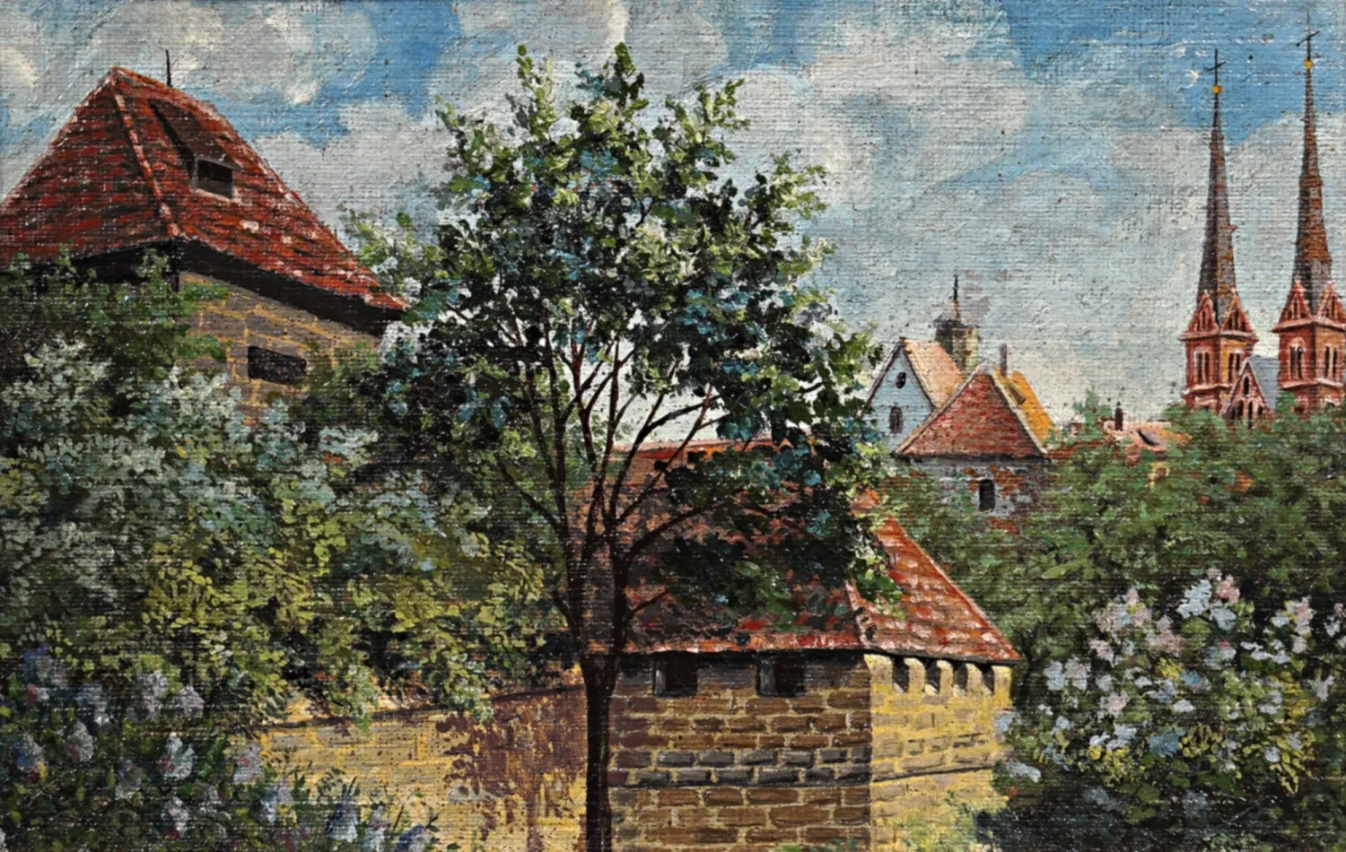 Pohled na střechu hradu - 2