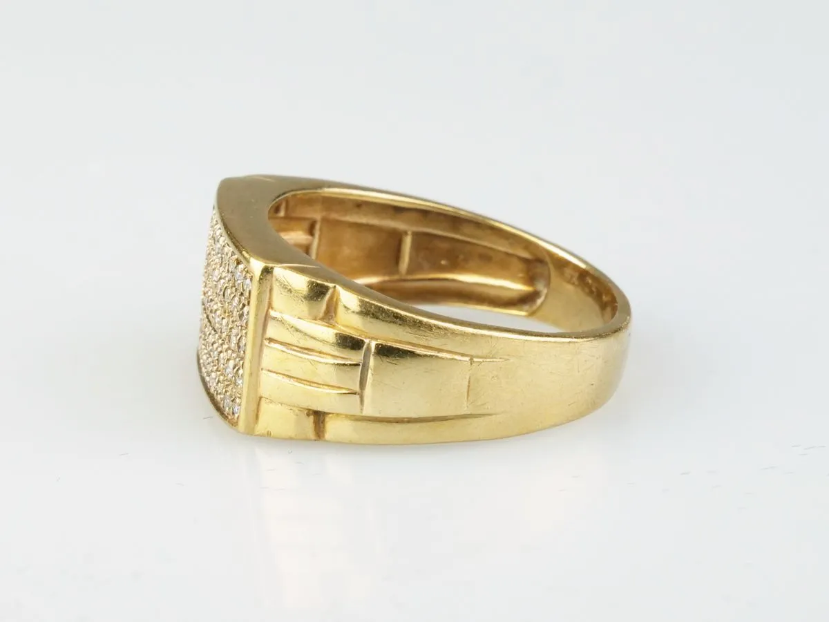 Zlatý pánský prsten s diamanty, 0,25 ct - 3