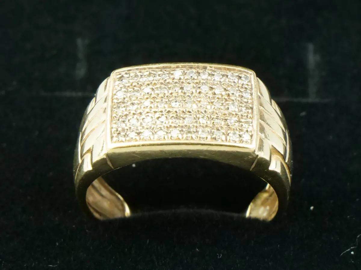 Zlatý pánský prsten s diamanty, 0,25 ct - 5