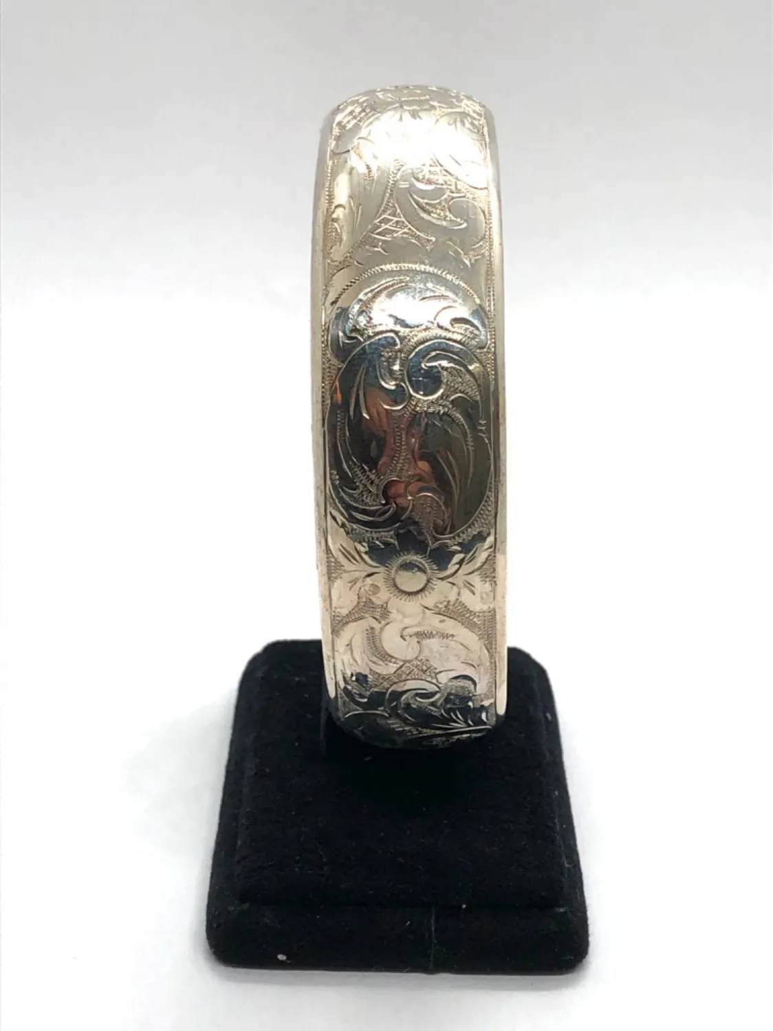 Art deco masivní stříbrný náramek