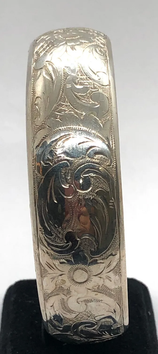 Art deco masivní stříbrný náramek - 4
