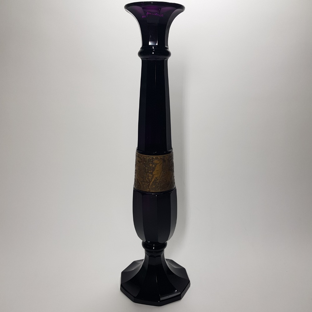Art deco ametystová váza – Moser