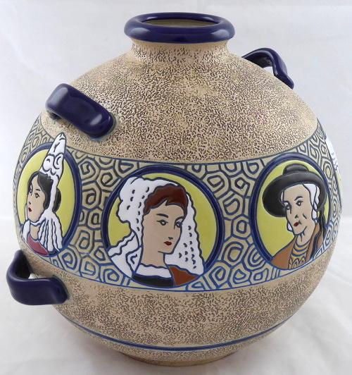 Velká secesní váza s portréty - Imperial Amphora,