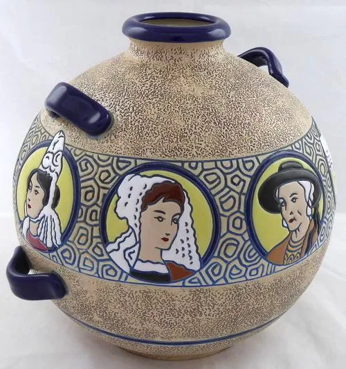 Velká secesní váza s portréty - Imperial Amphora,