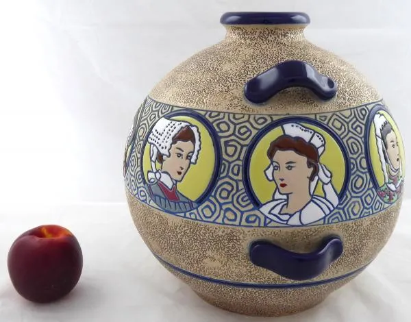 Velká secesní váza s portréty – Imperial Amphora, - 6