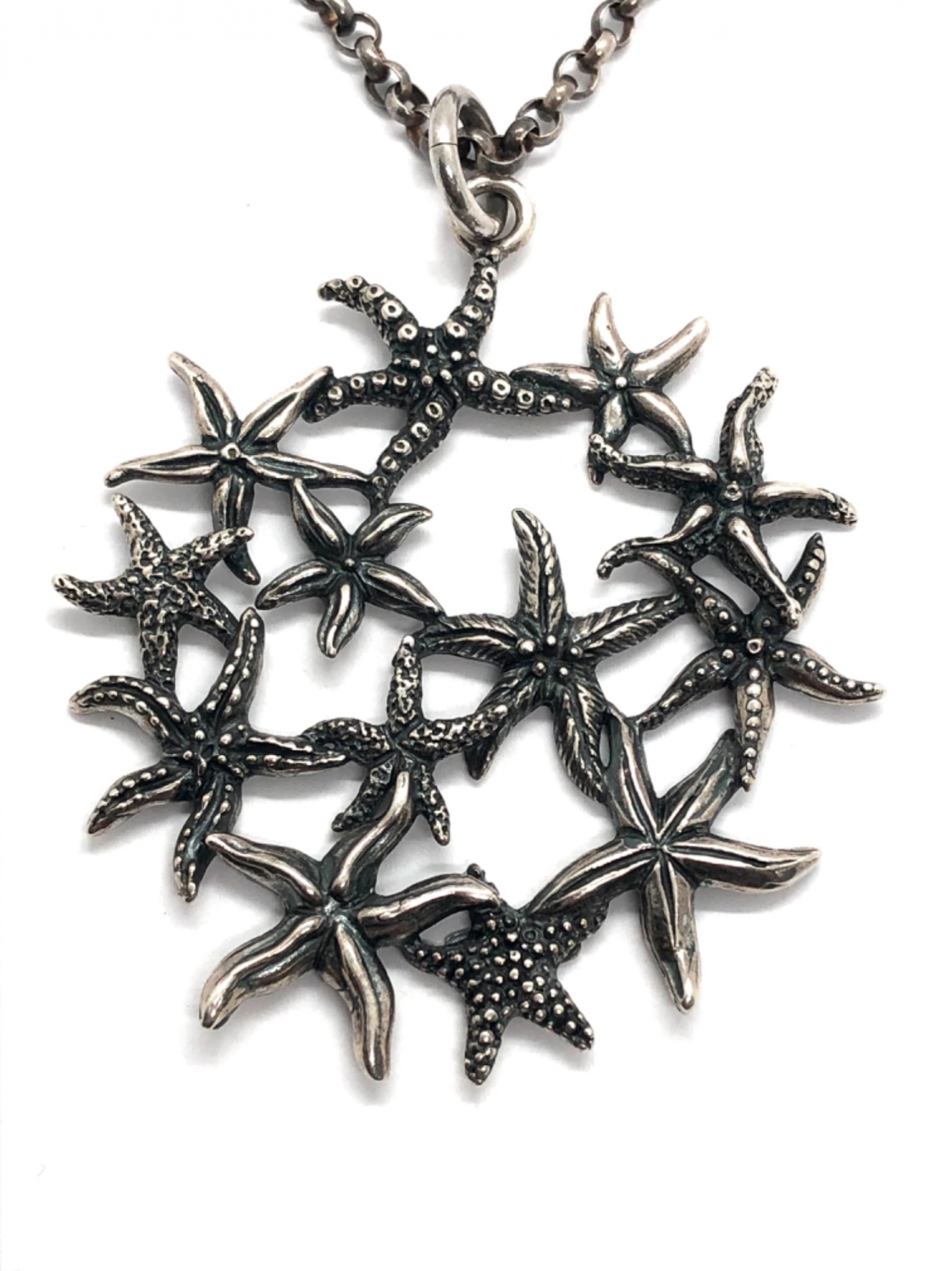 Stříbrný náhrdelník s hvězdicemi – G. Raspini